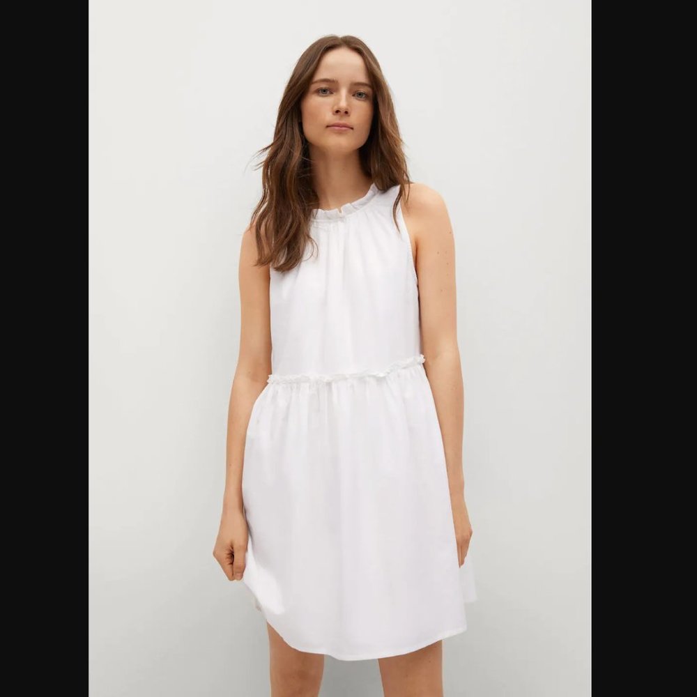 MANGO Gathered details dress